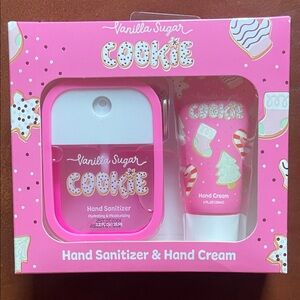 Vanilla 🫘 Sugar Cookie 🍪😻💖 Hand Sanitizer & Hand Cream Gift Set, Pink 💖